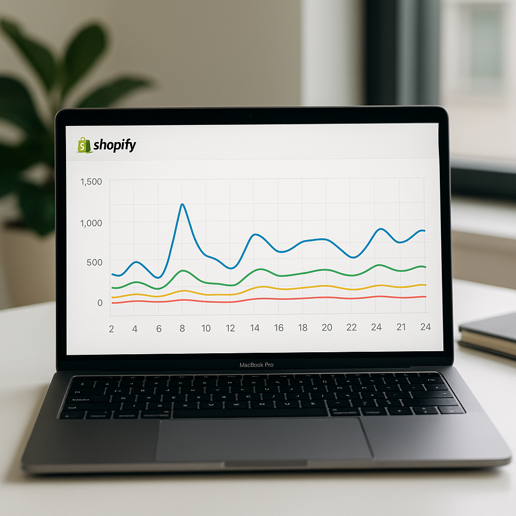 How to Compare Multiple Metrics on One Chart in Shopify Analytics