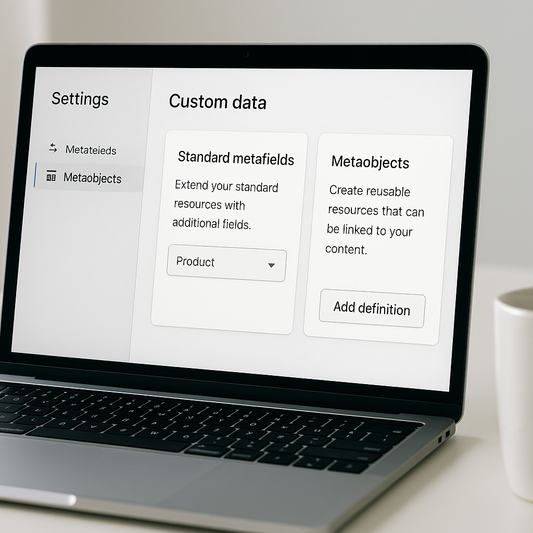 Enable Standard Metafields and Metaobjects with Custom Data Definitions