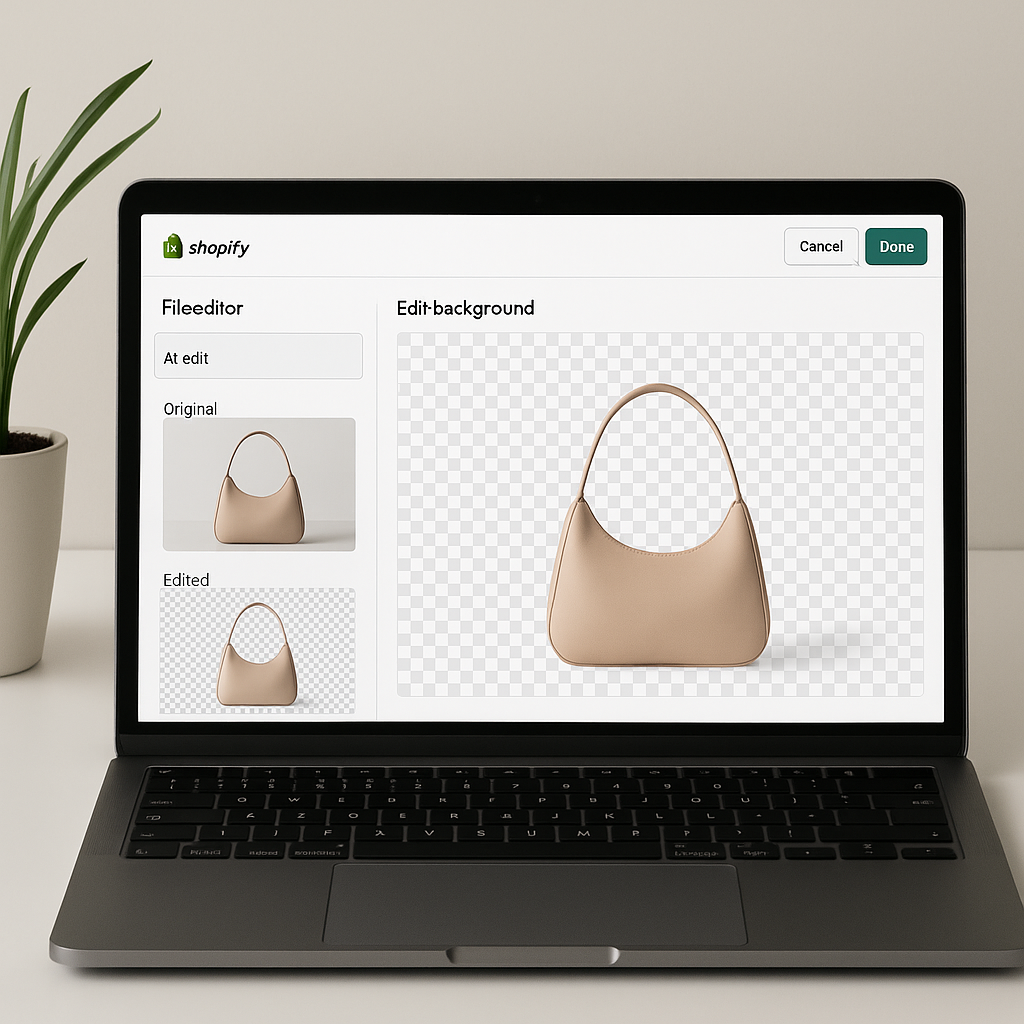 Enhanced AI Image Background Editing in Shopify's File Editor