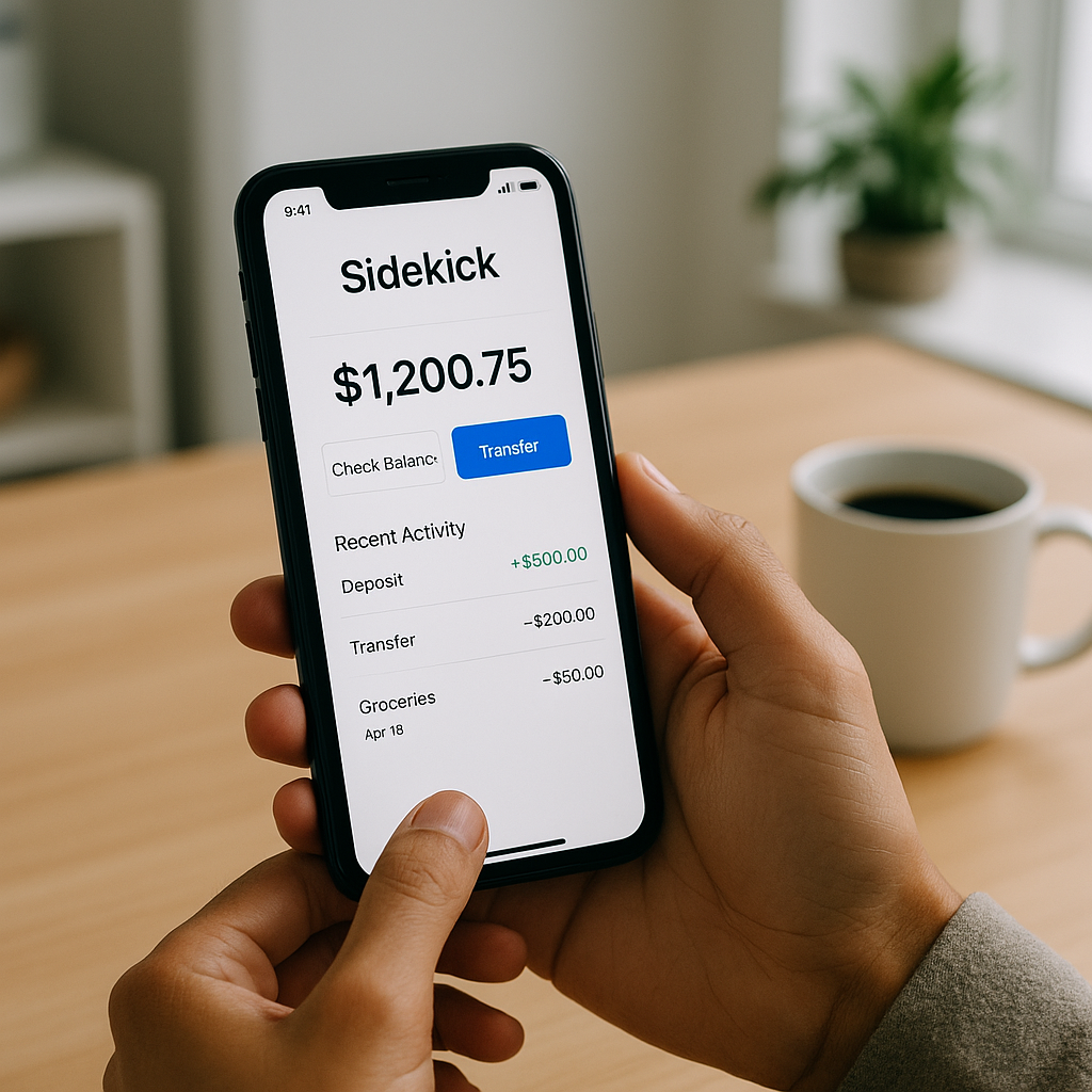 Sidekick Simplifies Balance Checks and Money Transfers