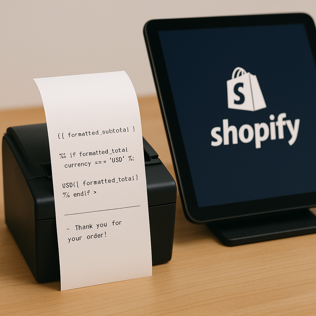 Customize Printed POS Receipts with Shopify's Liquid Code Editor