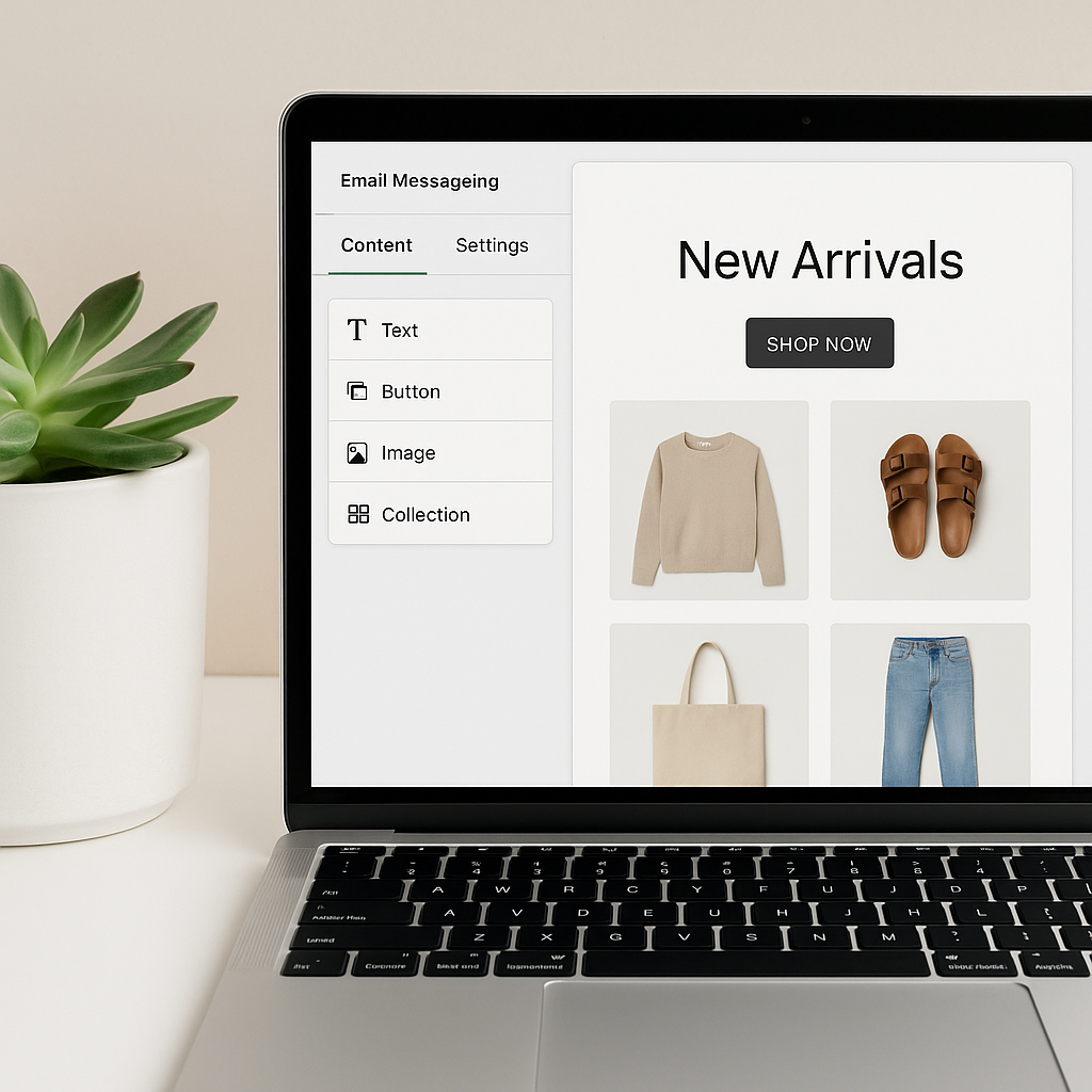 New Collection Features in the Shopify Messaging Email Editor