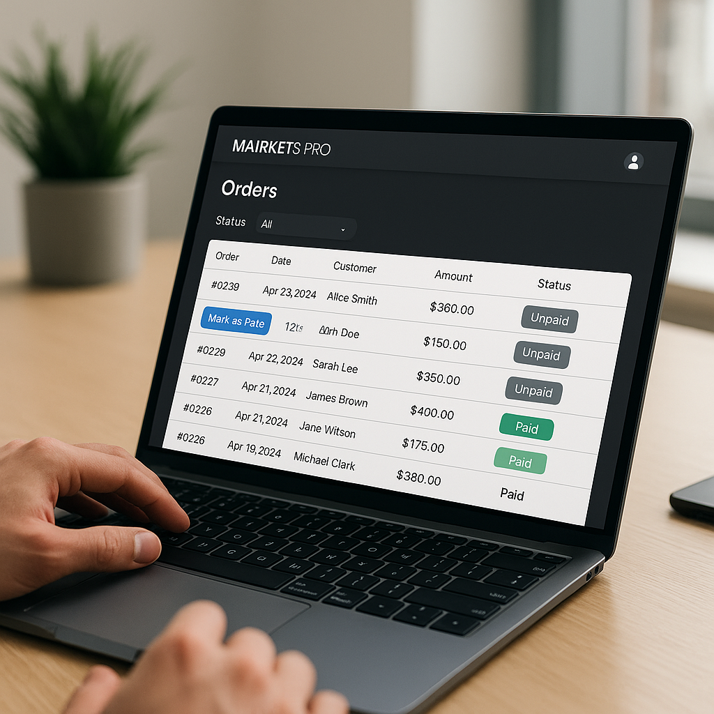 Markets Pro Now Supports Mark as Paid Orders