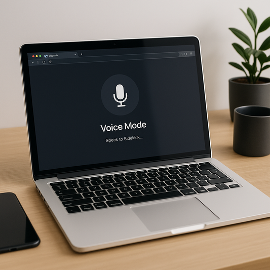 Introducing Voice Mode in Sidekick: Speak Your Way to Productivity