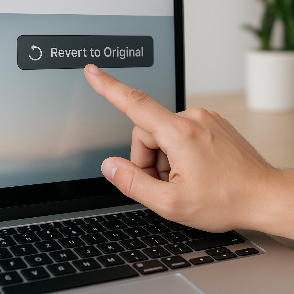 Easily Revert Changes with the New 'Revert to Original' Button