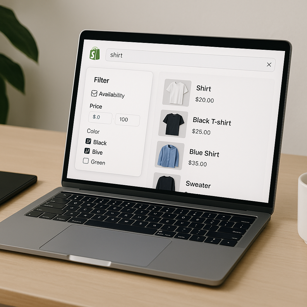 Enhanced Search Experience in Shopify App with Filtering and Expanded Results