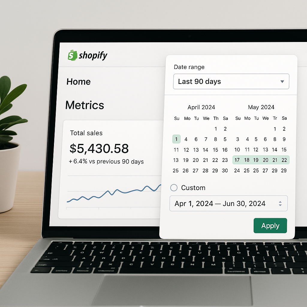 Introducing Custom Date Range Picker for Metrics on Shopify Home