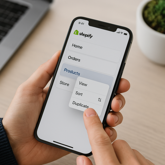 Enhanced Long Press Features and Sorting in the Shopify App