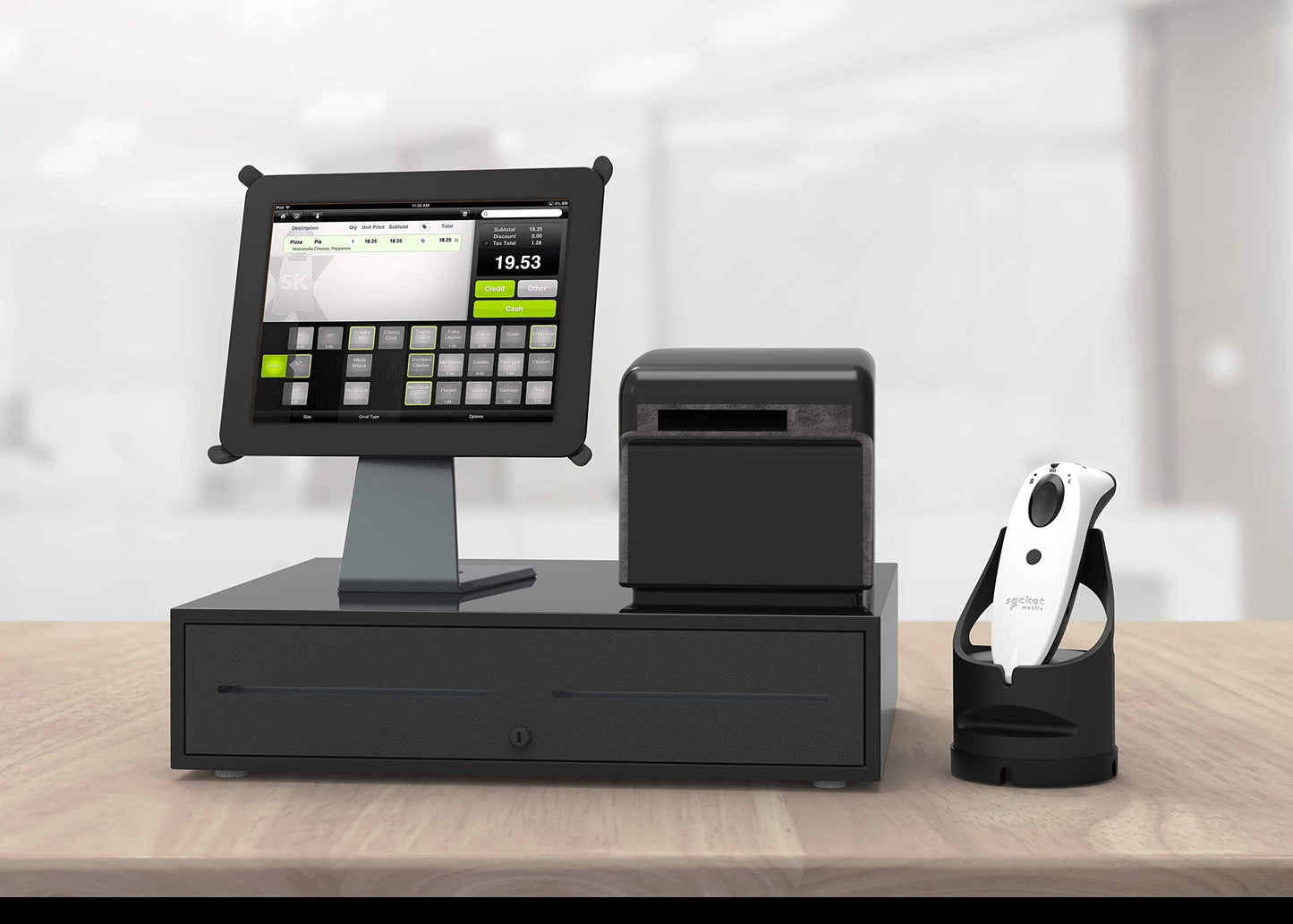 Socket Scan S740, Universal Barcode Scanner, White & Black Dock (CX3447-1910)